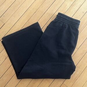 Black Lululemon Cropped Sweatpants - 4